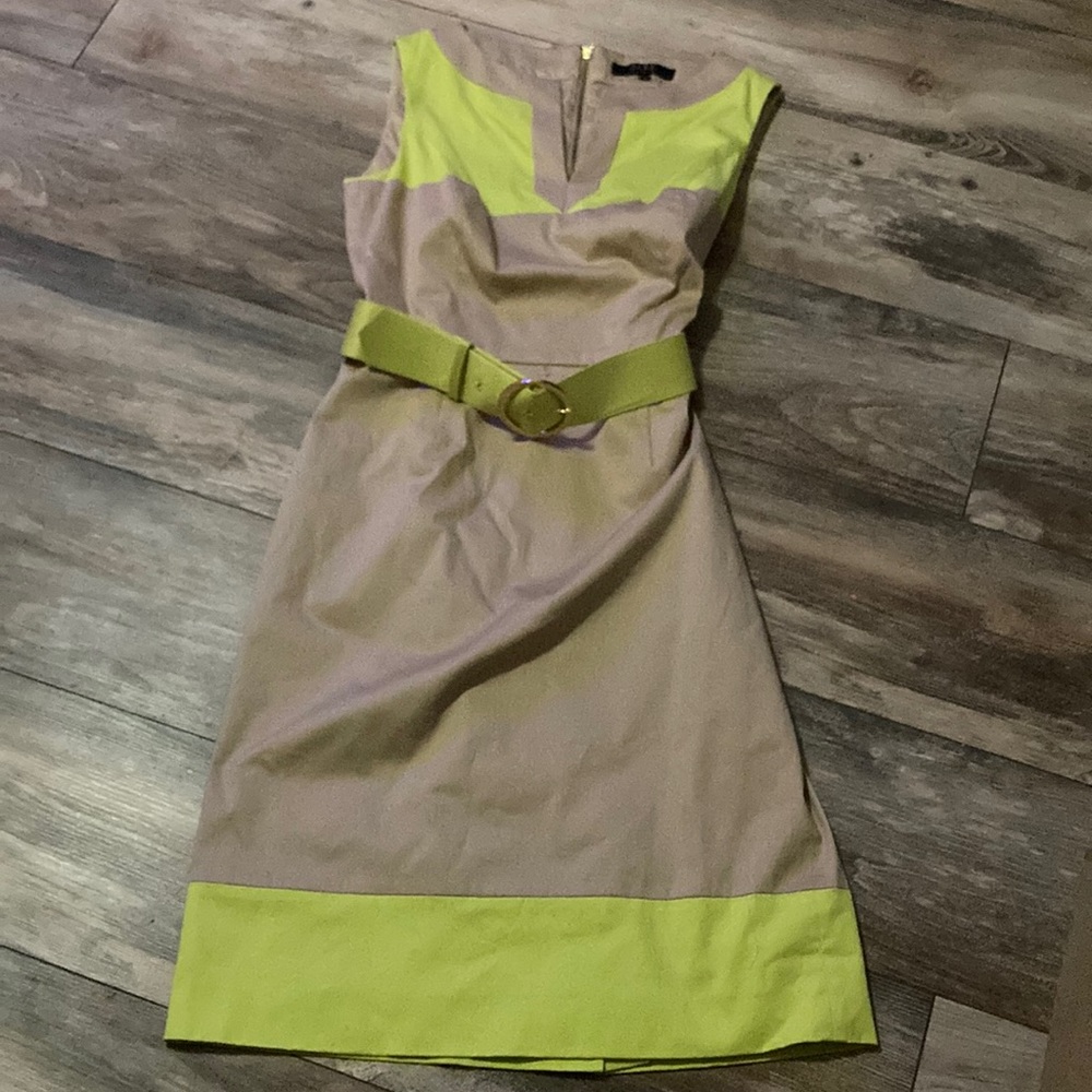 Alex Marie Colorblock Dress with Belt Size 2